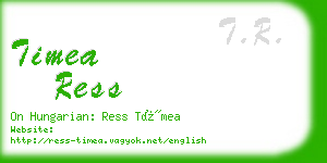 timea ress business card